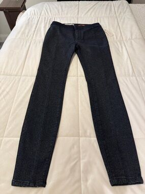 Anthropologie Dark Sparkle Denim Leggings